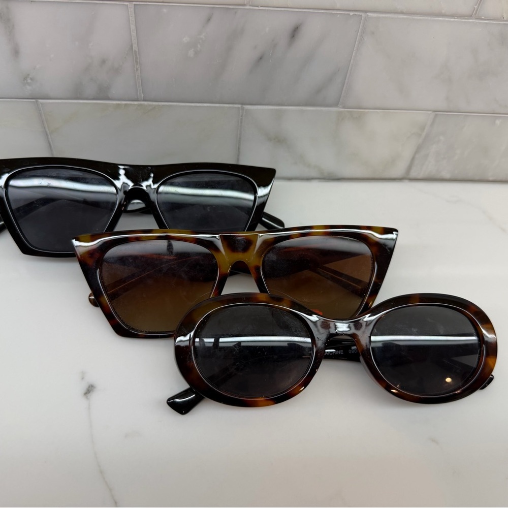 Stylish Sunglasses Set in Black and Tortoise